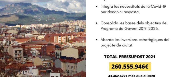 Pressupost 2021 – claus per Terrassa