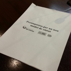 Pressupostos per un nou model de ciutat Pressupostos per un nou model de ciutat