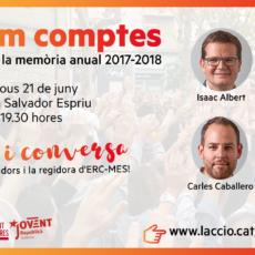 Presentació Memòria 2017-18 del grup municipal d’ERC-MES Presentació Memòria 2017-18 del grup municipal d’ERC-MES